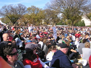 crowd, people. rally, Rally to Restore Sanity, Jon Stewart, politics, signage, quirky, Washington DC, The Mall,