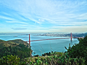 Golden Gate National Park, San Francisco, golden gate bridge, sunny, water, bridge, cloudsCalifornia