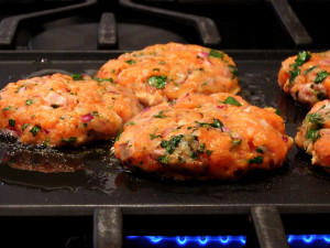 salmon-patties-on-the-grill by Sue Henderson, Henderson Productions