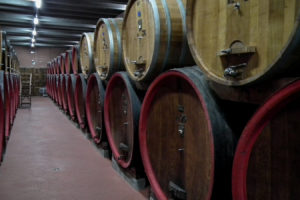 wine barrels in Chianti, Tuscany