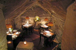 Underground restaurant in Sienna, Italy