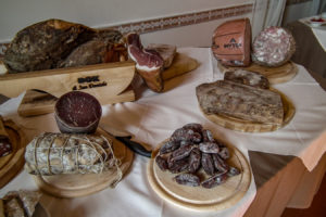Italian salami display