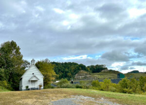 a little white church in coal mining country