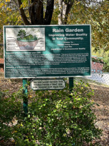 Informational signage about how to protect the environment